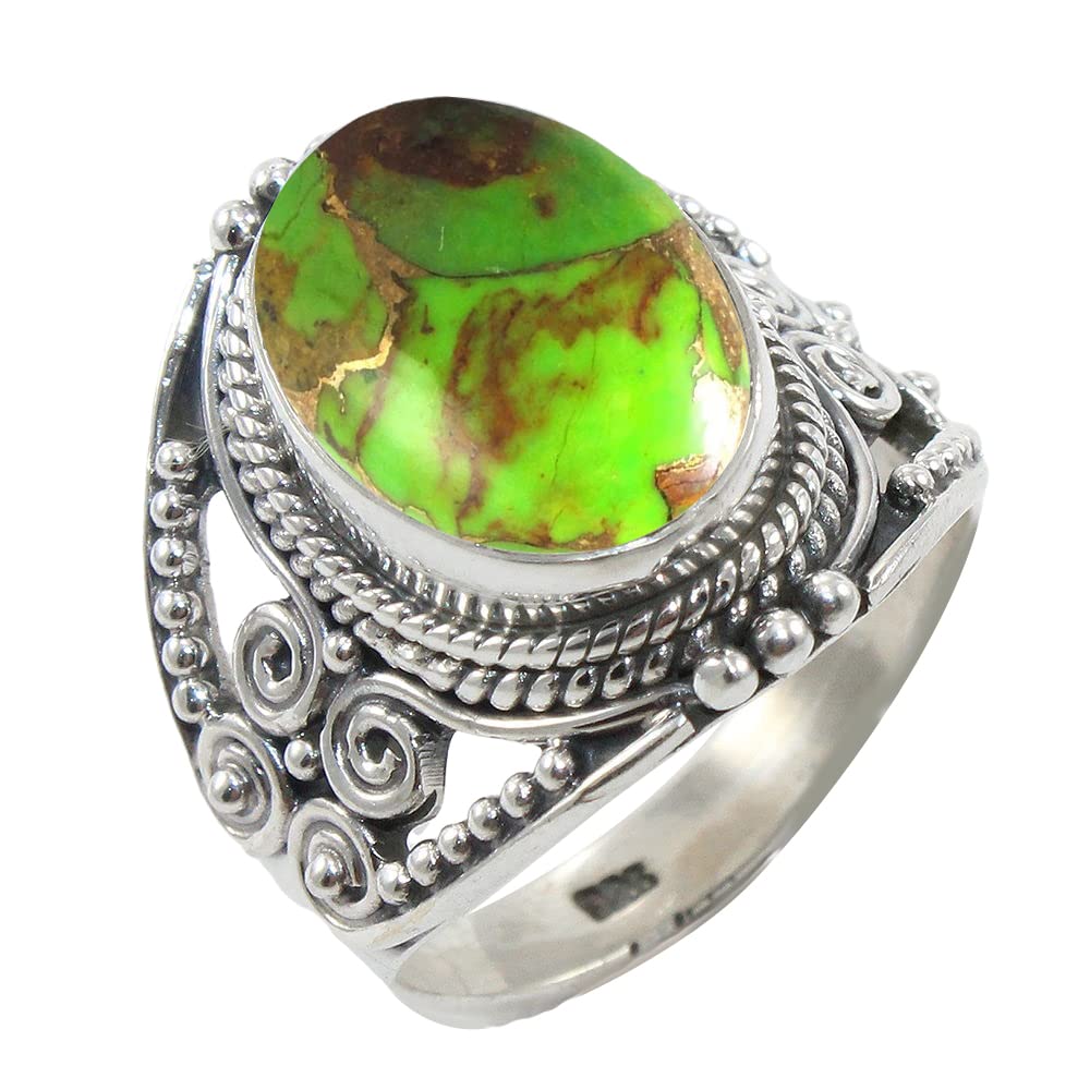 Sterling Silver 925 Ring For Women &s Natural Gemstone Ring Sterling Silver Engagement Ring June Birthstone Bezel Set Gemstone Ring - 5
