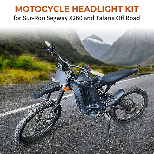 motoparty Headlight Light Bars Kit for Sur-Ron Segway X260 Talaria, with Control Switch Plug and Play, Bright White and Yellow Lights, Easy to Install, Upgrated Motocycle Bulbs Headlamp