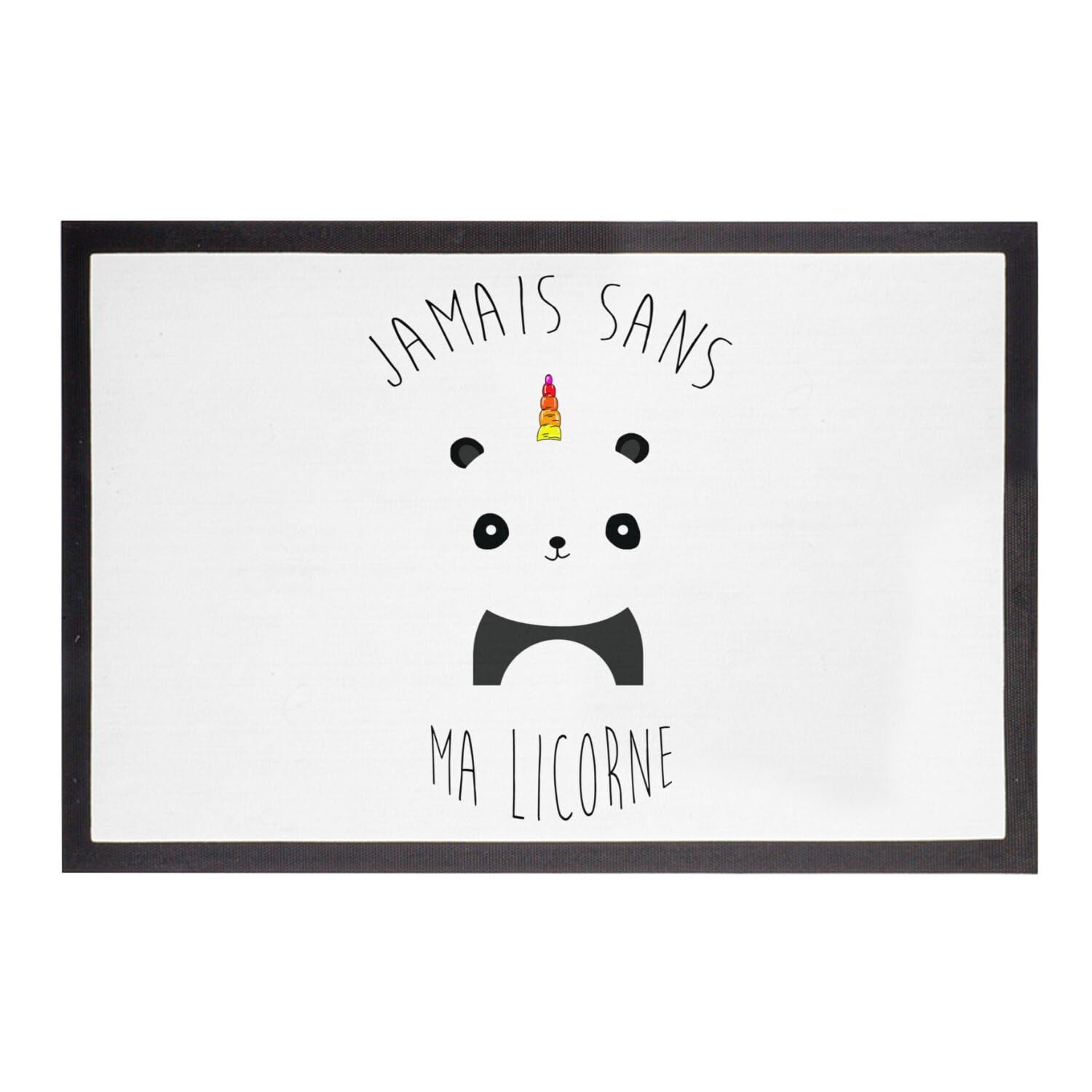 Paillasson Licorne original humour panda tapis entrée mignon multicolore 60x40