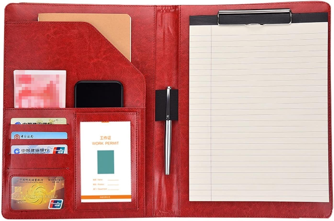 VHJdtE Folder, A4 Folder Conference for Legal Pad for Business School Office(Rood)