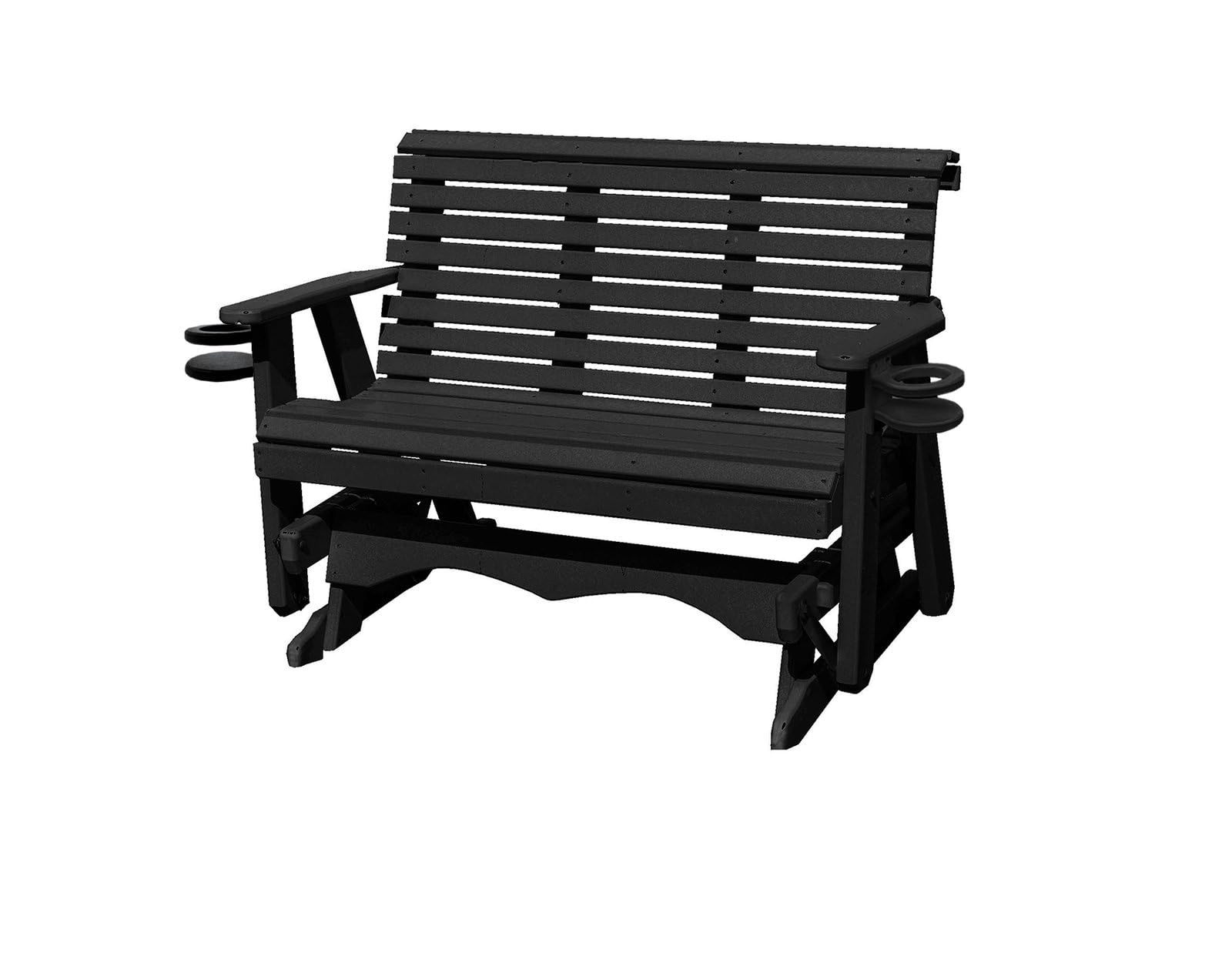 Ecommersify 5 FT Black Amish-Made Porch Glider