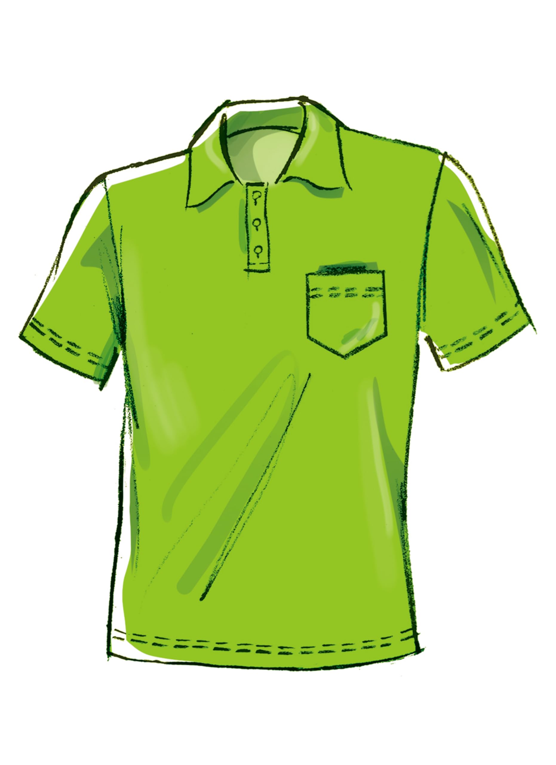 MCCALLS M8518A Schnittmuster für Herren-Polo-Shirts A (S-M-L-XL-XXL)