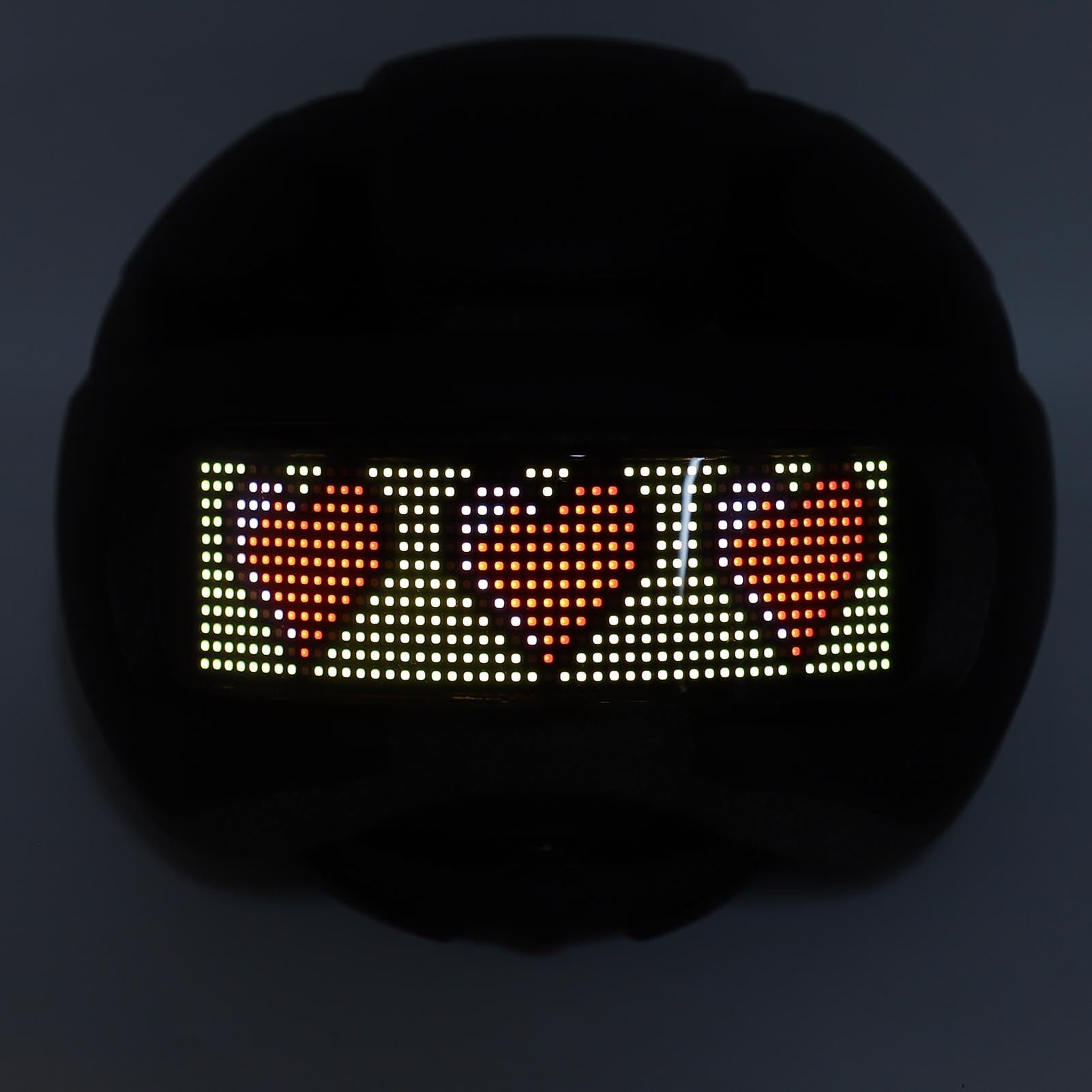 Sxhlseller Inteligentny Hełm Rowerowy z Wyświetlaczem LED, Sterowany Aplikacja do DIY Hełm do Jazdy na Nartach na Nartach z Pilotem Zdalnym Prędkościomierzem, Programowalny LED