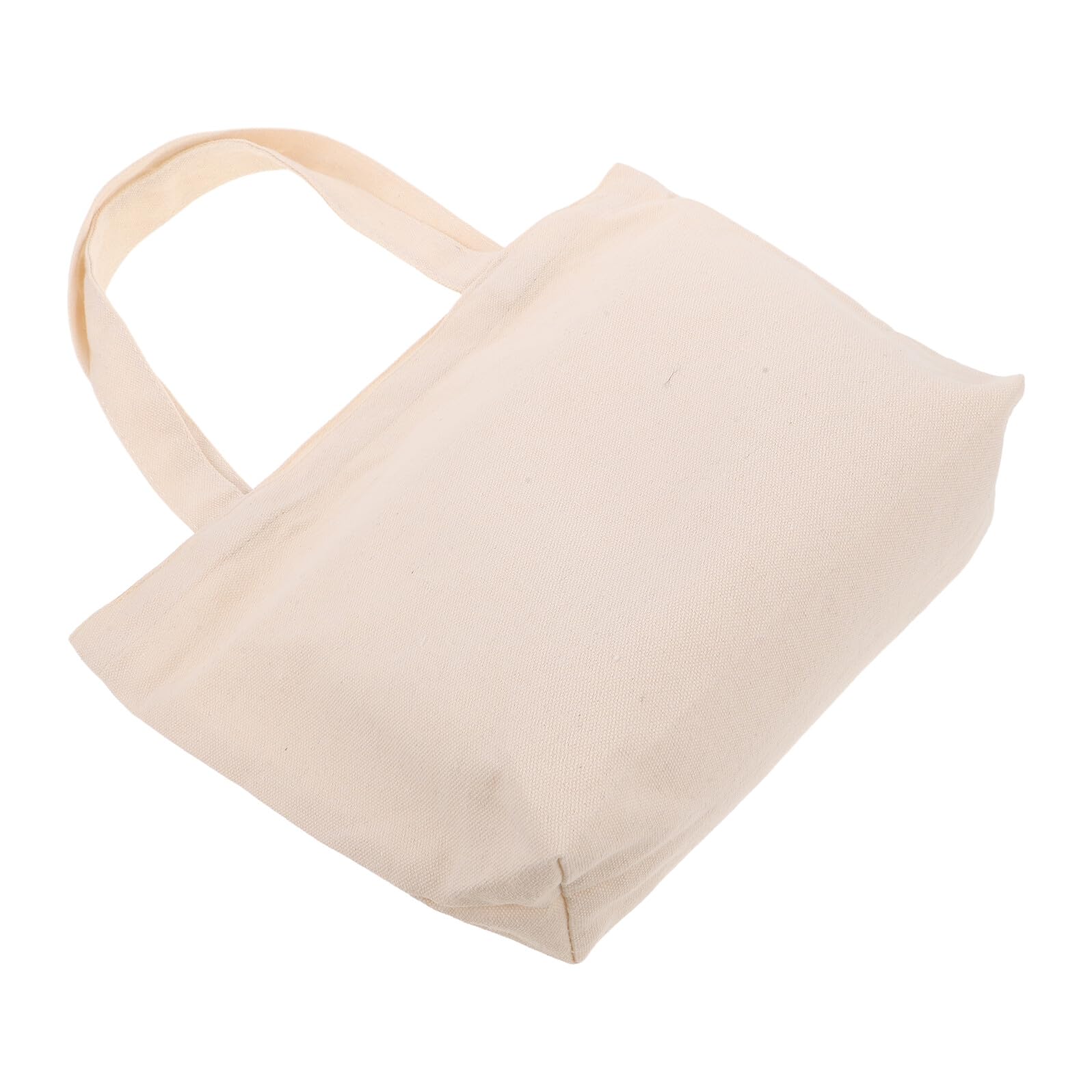 VALICLUD Bolsas de Lona Claras para Compras 10 Unidades, Bolso de Mano Artesanal 30x20x10 Cm, Reutilizables y Resistentes para Trabajo, Desplazamientos y Uso Diario
