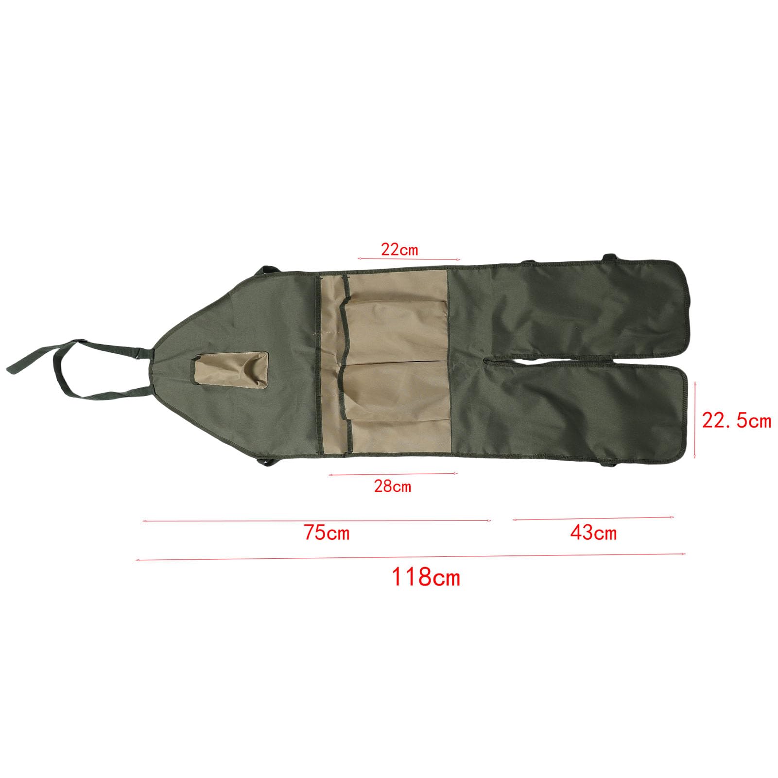 Tnfeeon Delantal de Jardín, Delantal Largo Ajustable de Tela Oxford 600d con Múltiples Bolsillos y Protección de las Piernas para Trabajos Al Aire Libre, 46.5x17.7