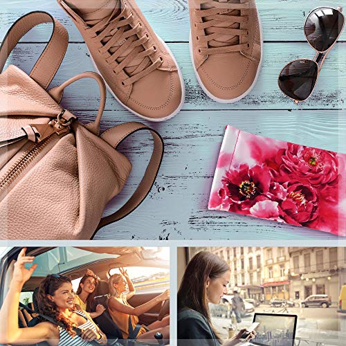 Image of Soft Sunglasses case | Large Glasses Case Holder - Eyeglass Pouch Squeeze Top | Glasses pouch Lightweight Extra Layers