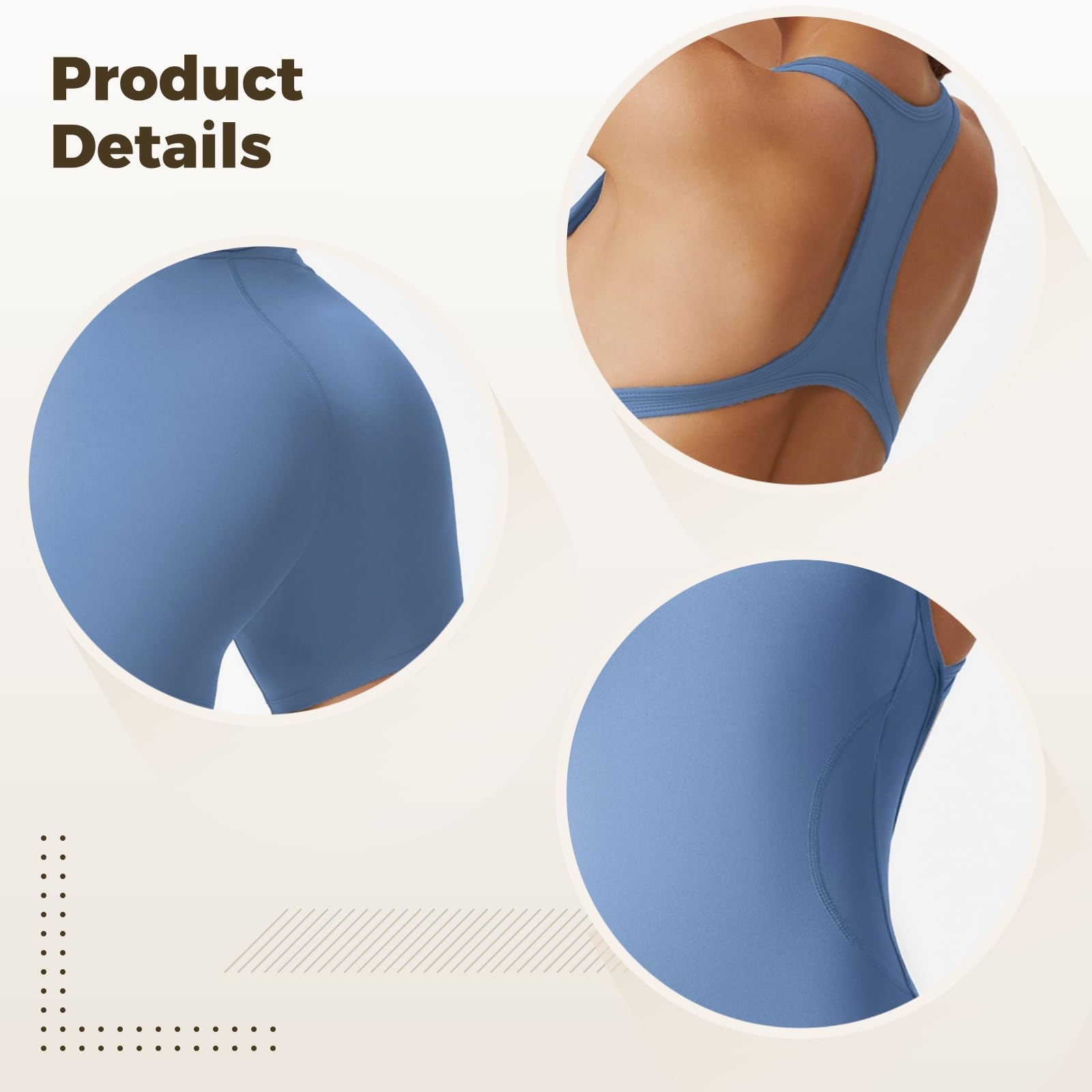 Tuta da allenamento da donna, monopezzo, abbigliamento sportivo ad alta elasticità, design elegante nero e blu