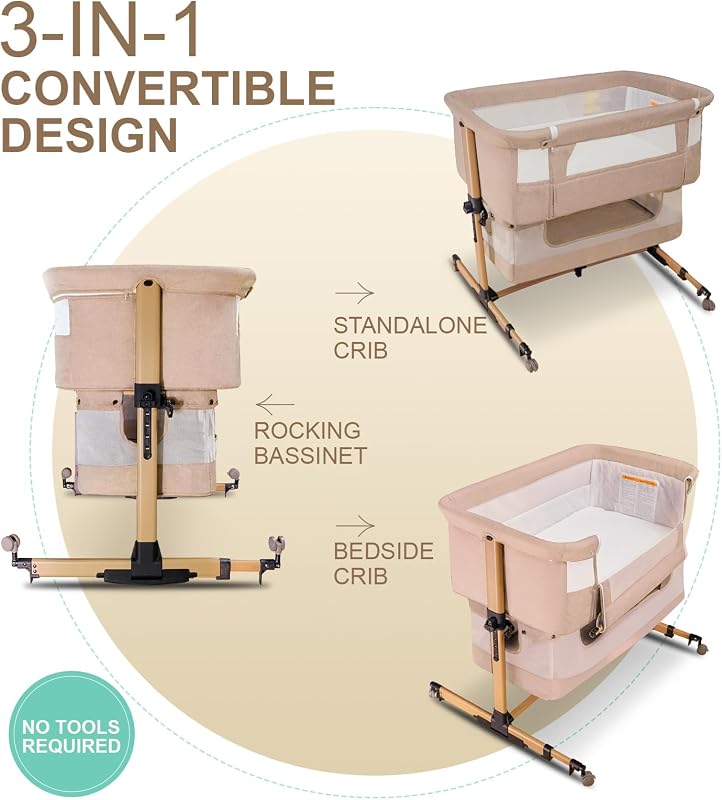 cutebeams Baby Bassinet – Rocking function listed