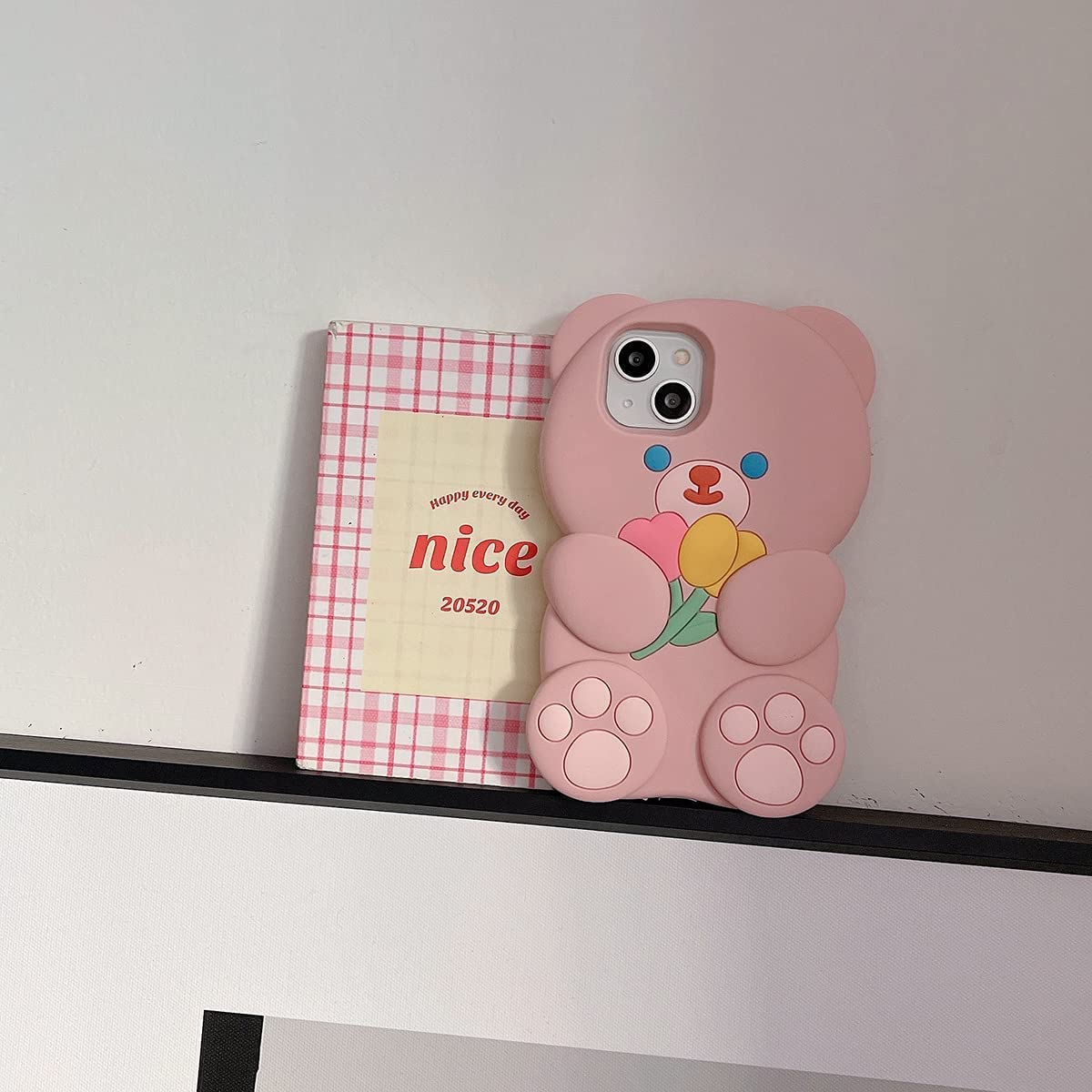 Custodia per iPhone 13 Pro Max con simpatico orsetto 3D