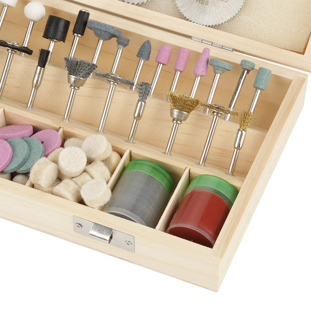Kit de Accesorios para Herramientas Rotativas de 242 Piezas y similares: Esmerilado, Corte, Pulido, Lijado y Taladrado