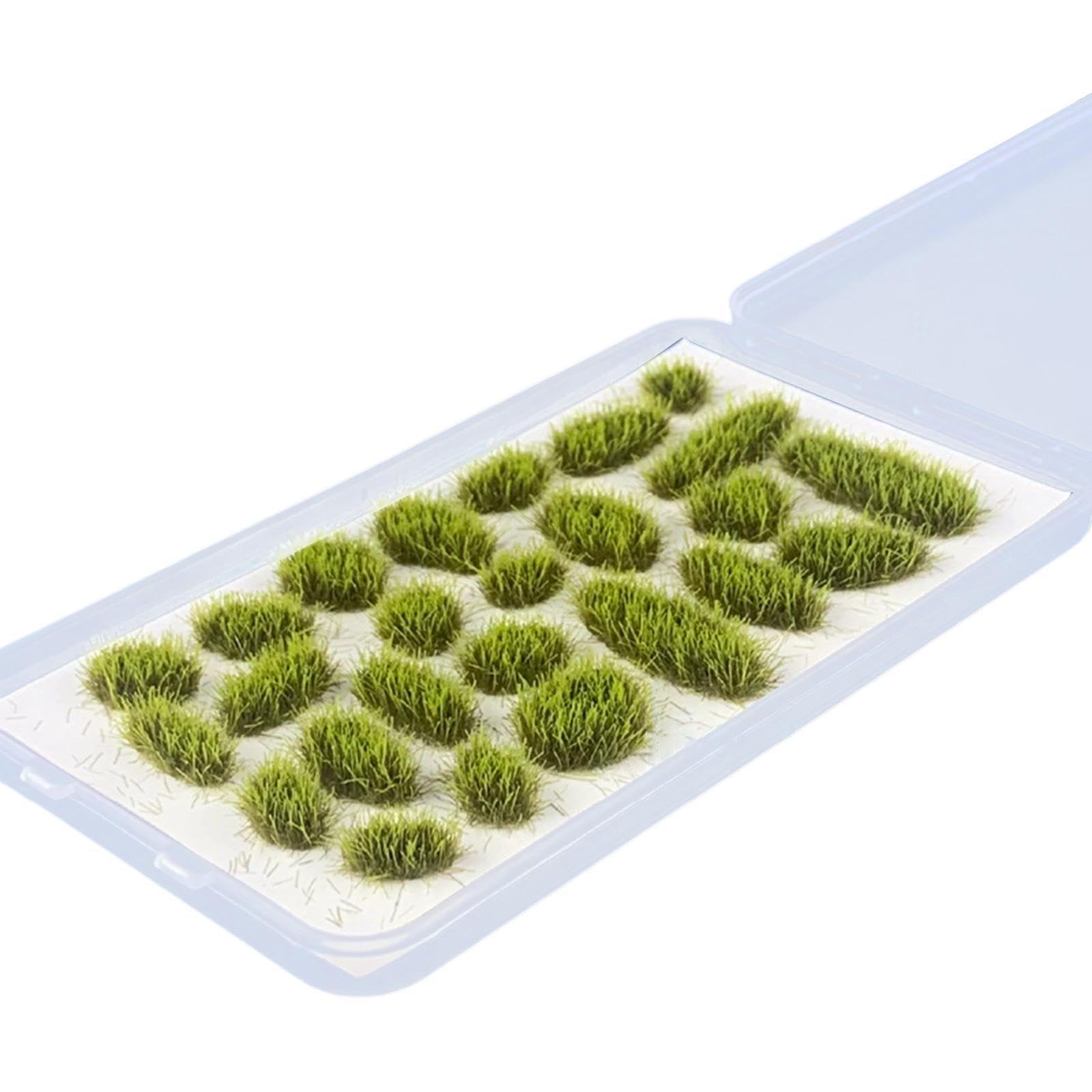 KIXZSAZ Vibrant 25x Simulation Cluster Grass for Train Scenery Decor Accessory Layout Military, Light Green, 6mm