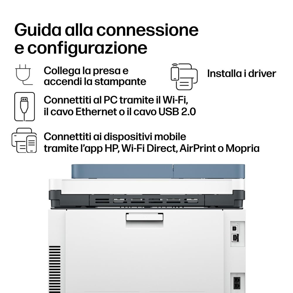 HP Color LaserJet Pro 3302fdw Stampante Multifunzione A4, Stampa Fronte e Retro Automatico, 25 ppm, USB, Wi-Fi, Ethernet, Fax, Copia, Scansiona, ADF 50 Fogli