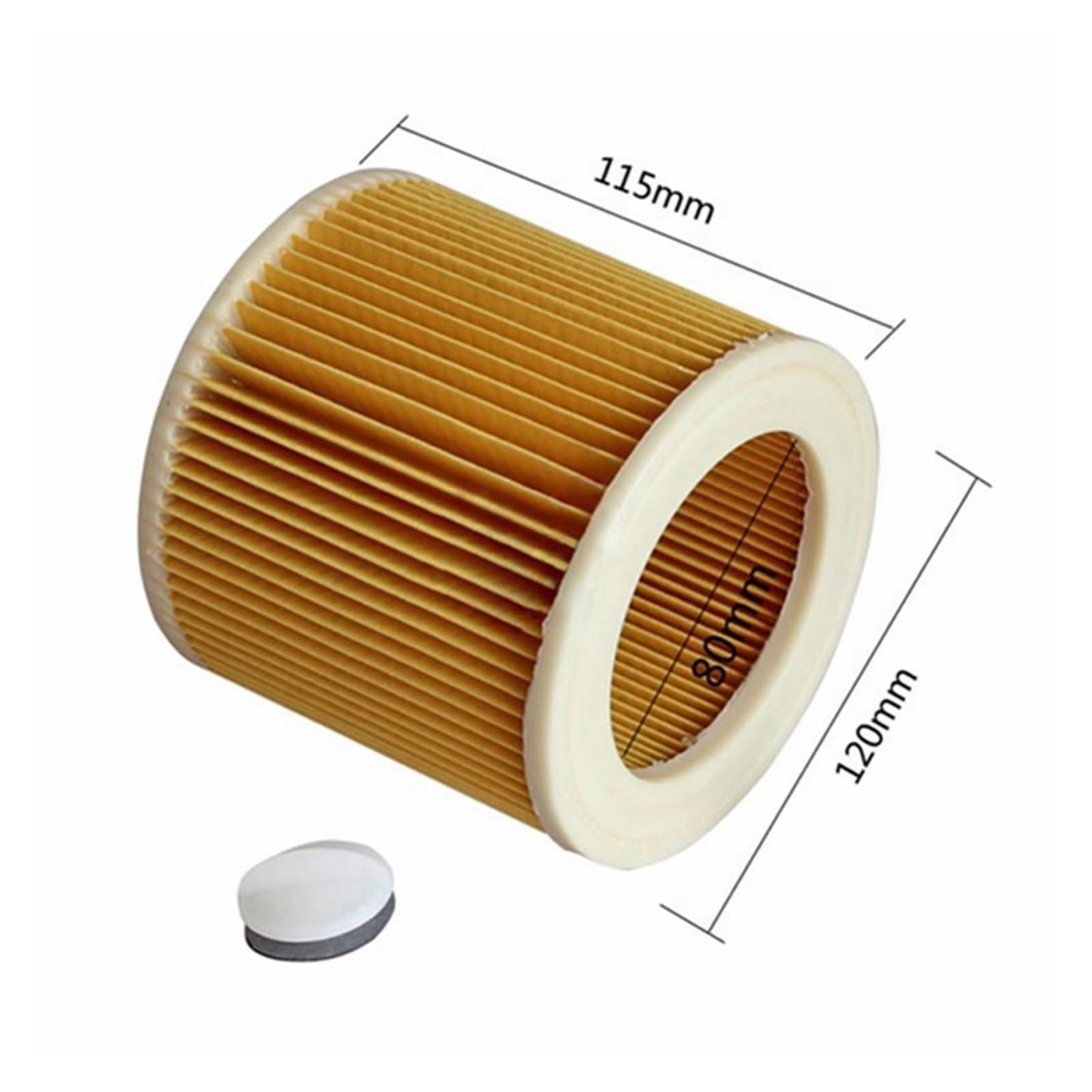 Lipski Juego de Cartuchos de Filtro de 3 Piezas, Compatible con aspiradora Karcher WD3 Premium WD2 WD3 WD1 MV3 MV2 WD 3 P, Kit de expansión, Antipolvo Fino