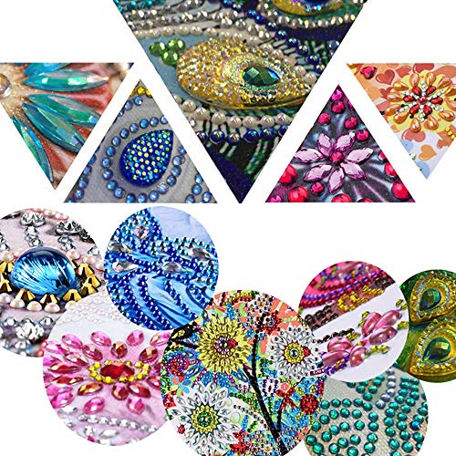 5D Diamond Painting Bookmark, Fundaful 2Pack DIY Beaded Bookmarks with Tassel and Diamond Painting Tool for Kids Adults Beginner Art Craft Supplies Christmas Gift