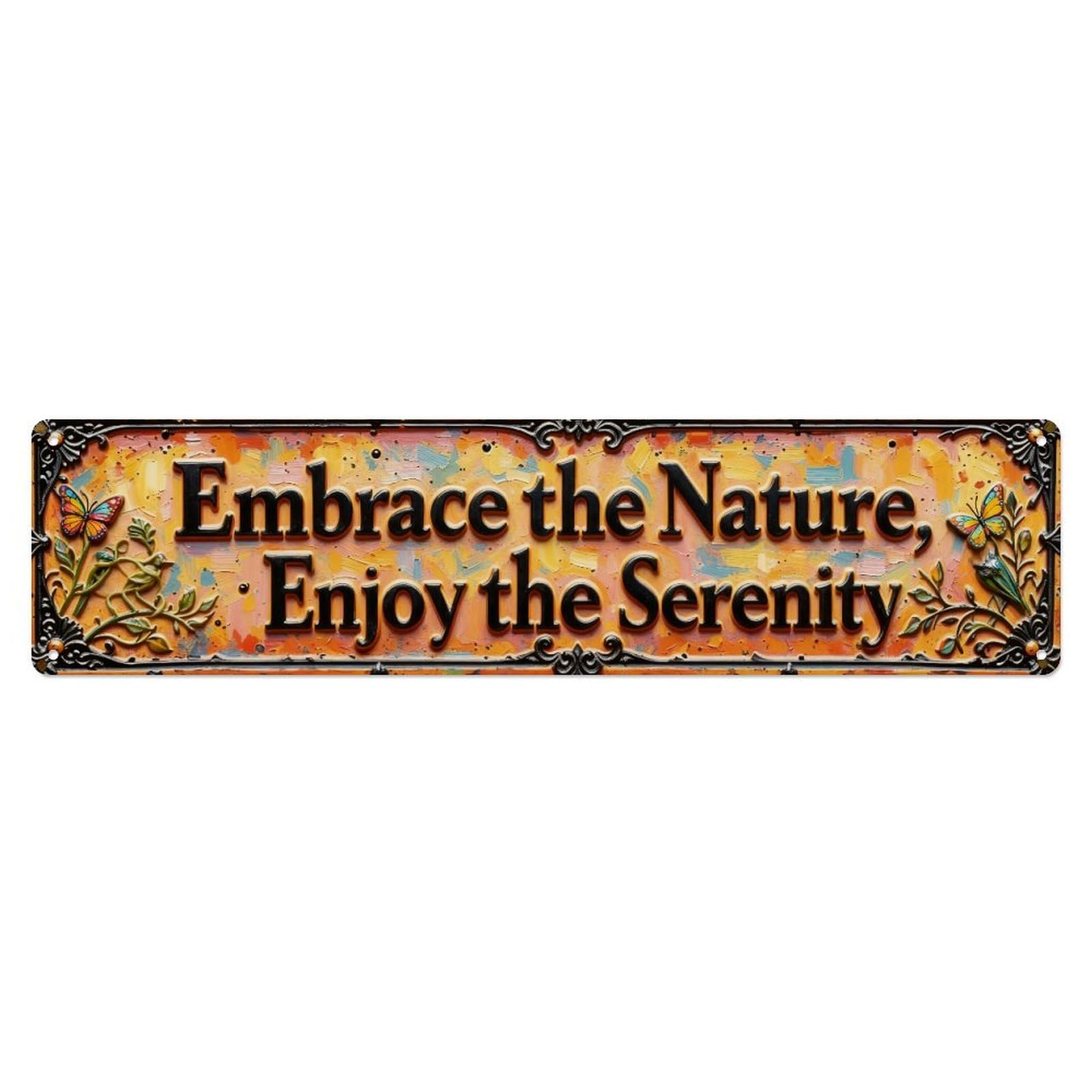 Iageret Vintage Colorful Birds Peaceful Nature Art Metal Tin Sign Retro Wall Decor, Bar Garage Cafe Kitchen Home Wall Art Poster Decoration 4X16inches