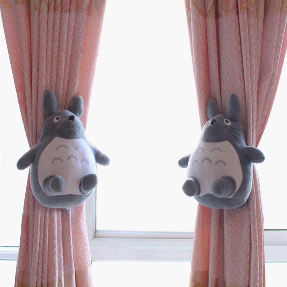 SHDZKJ 1Pair Cute Animal Curtain Tiebacks for Baby Kids Nursery Bedroom Window Decoration (Totoro)