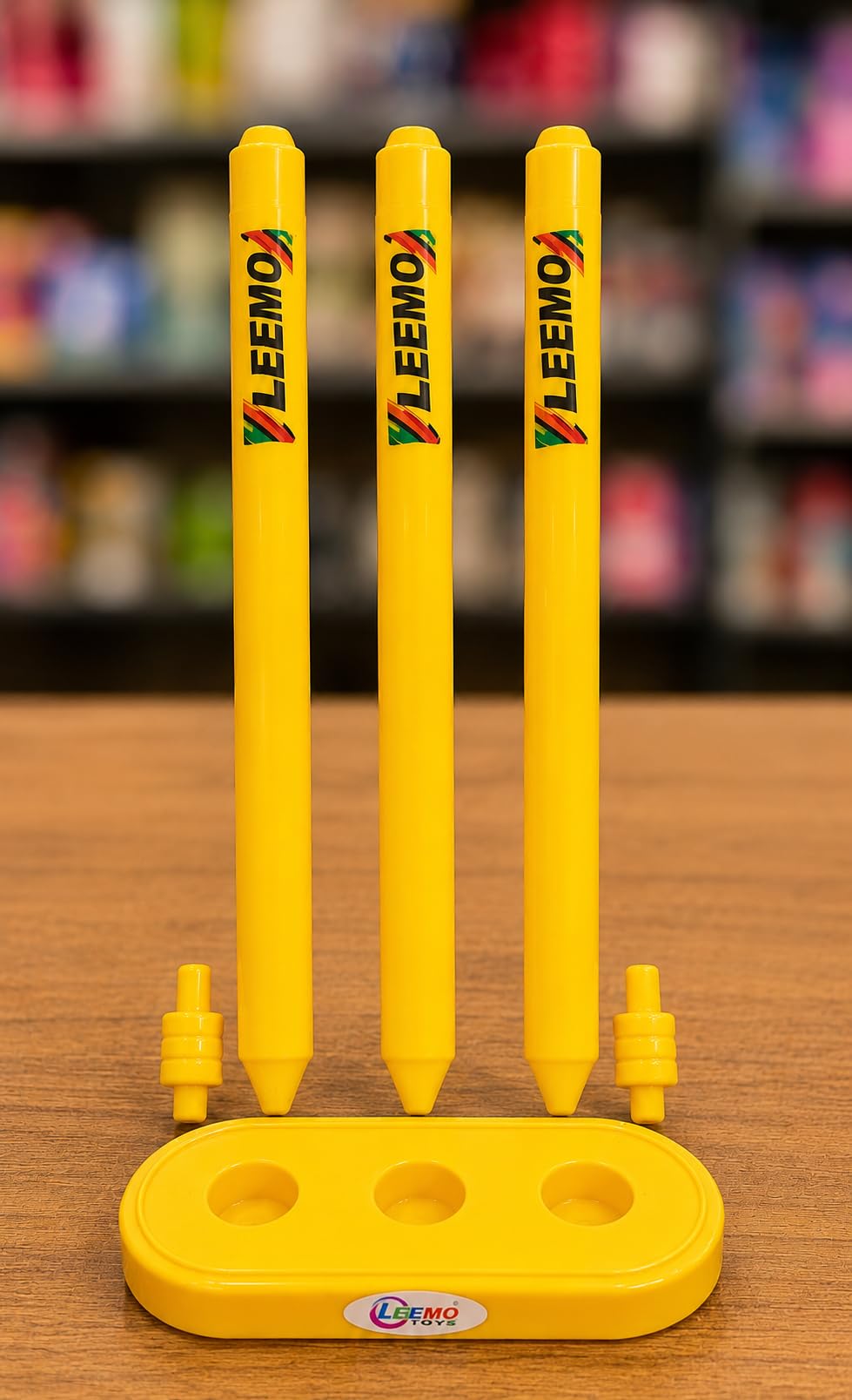Toys Cricket Wicket Set, Yellow, Plastic, with Base Stand and Bails-image-28