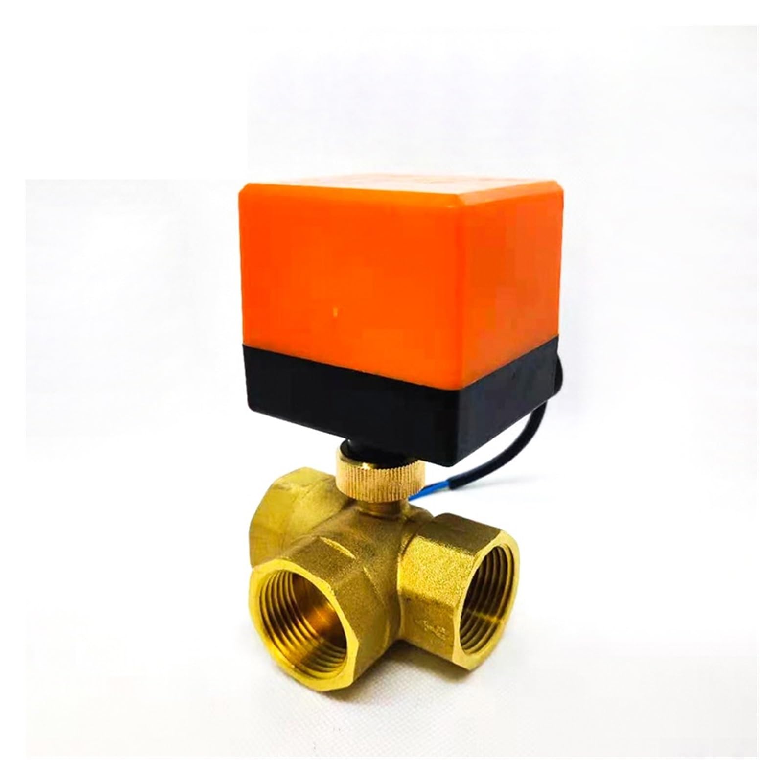 Válvula de bola eléctrica de latón for aire acondicionado, válvula solenoide de calefacción de suelo de tres vías, 1/2 ", 3/4", 1 ", 1-1/4", 1-1/2 ", 2" Excelente sellado(1-1/2",24VAC)