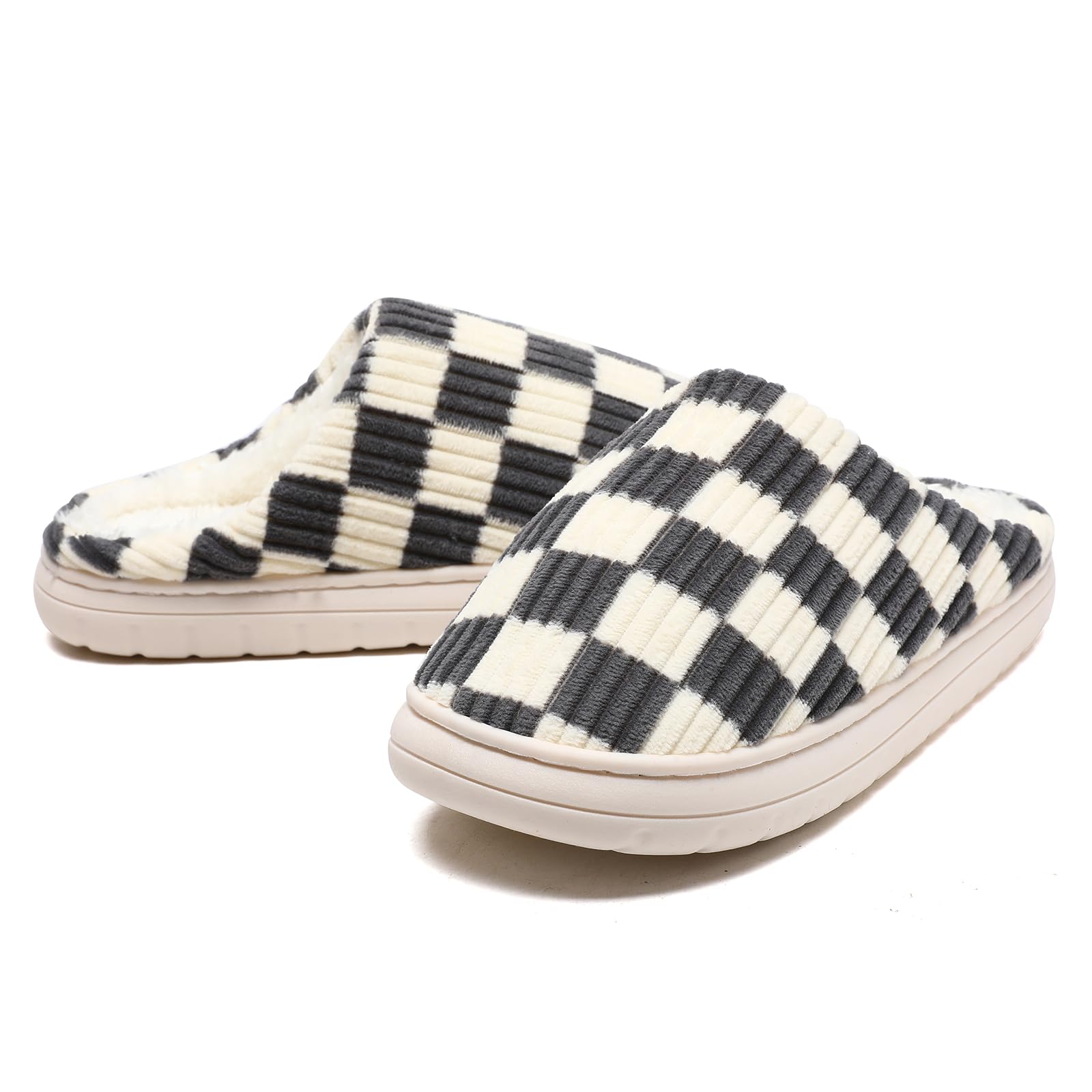 Waysoland Pantofole Donna Uomo Invernali,Ciabatte Donna Uomo Invernali Fuzzy Memory Foam Scivolare su Suola antispuggente Camera da letto Pantofole soffici Interno Esterno