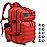 Military Tactical Backpack 45L Large Tactical Backpack for Men, Hiking Rucksack With Bottle Holder (Red)