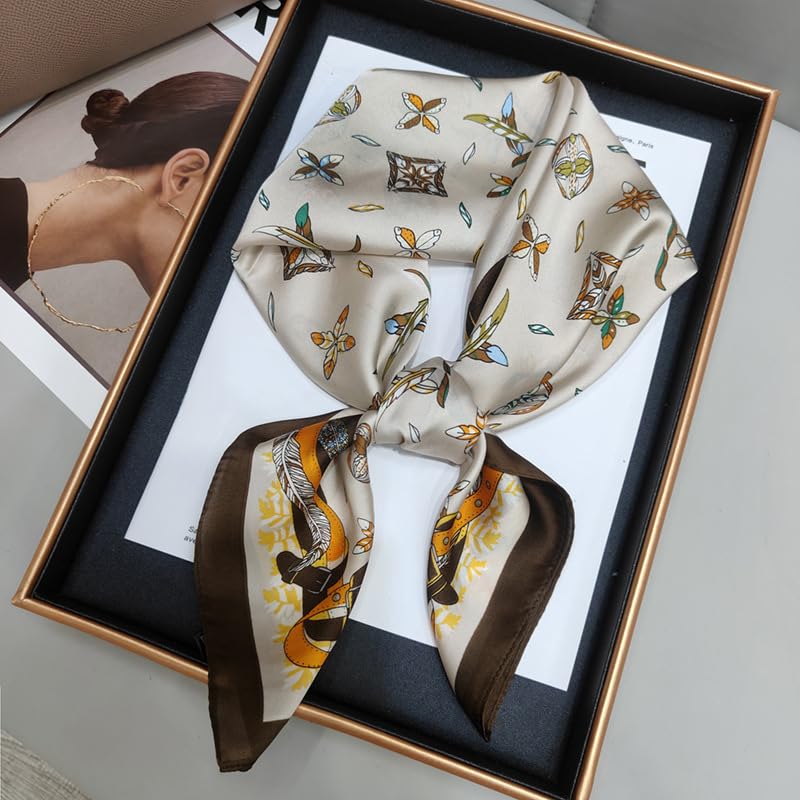 Like Silk Square Head Scarf for Hair Wrapping Fashion Purse Bag Scarf for Women4