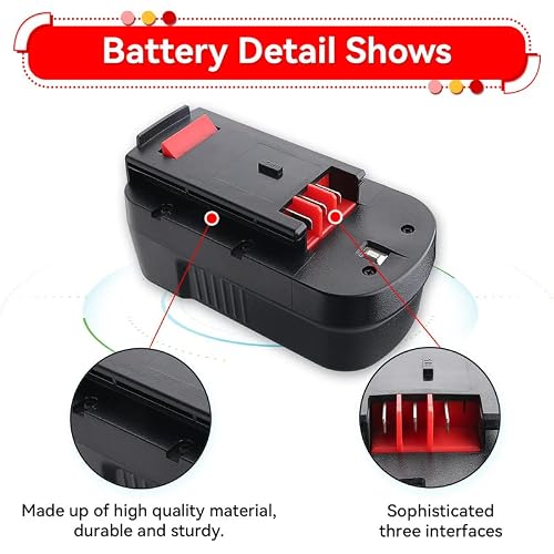 Masione 2Pack 4.0Ah Hpb18 Battery Replacement For Black And Decker 18V Ni-Mh Battery Hpb-Ope 18244760-00 A18 A18E A1718Fs18Bx Fs18Fl Fs180Bx Fsb18 Firestorm Three Interface Cordless Power Tools #TOP2