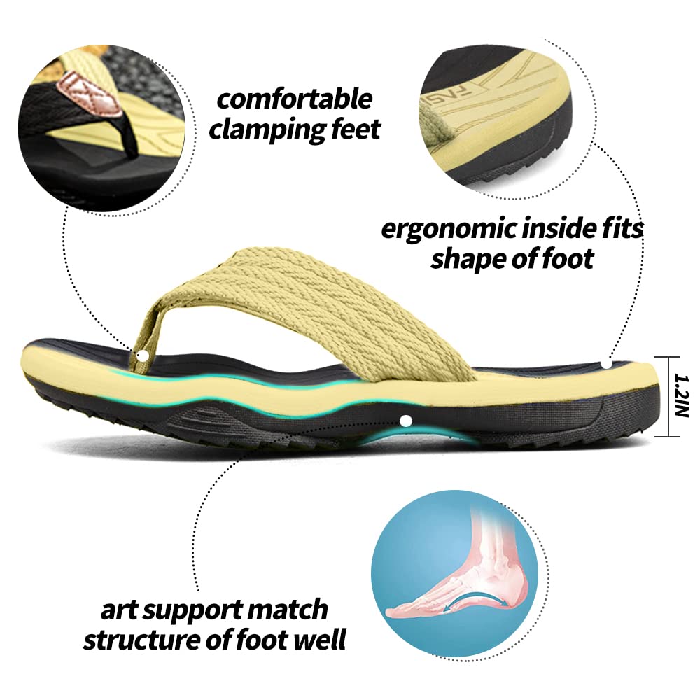 MGGMOKAY Infradito Uomo Sportive Beach Sandali Spiaggia Infradito per Sostegno dell'Arco