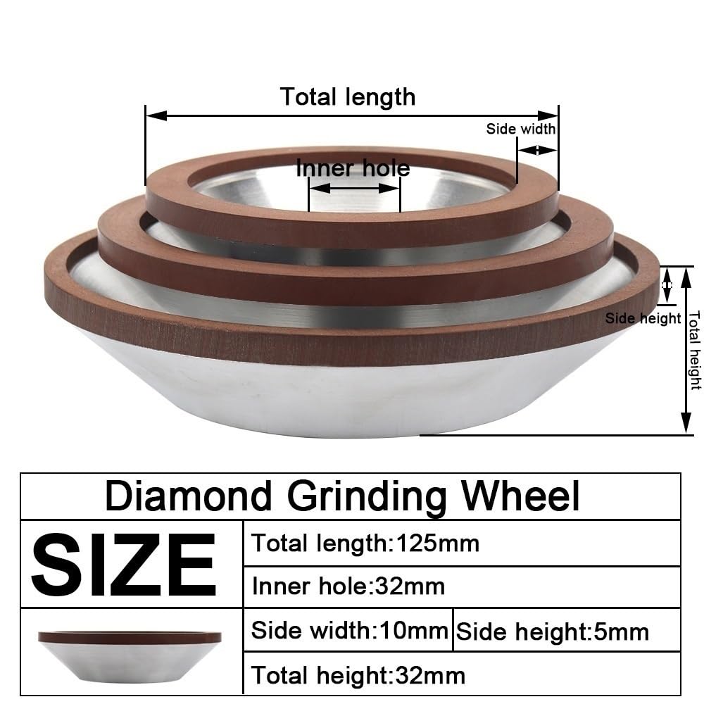 wytrzymała tarcza szlifierska diamentowa, Ściernica diamentowa o spoiwie żywicznym, wiele rozmiarów(125MM*32MM*10MM*320)