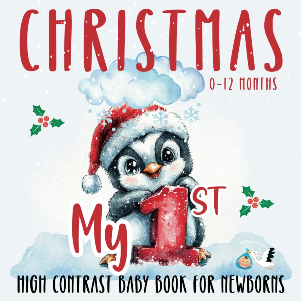 My First Christmas HIGH CONTRAST BABY BOOK FOR NEWBORNS Cuenca