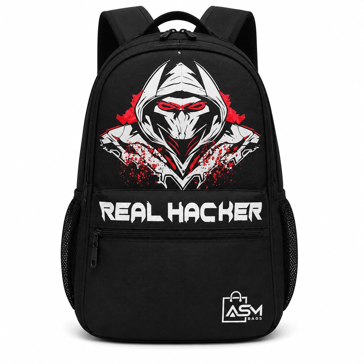 R Bundela Store Real hacker Backpack, Black, Printed bag for boys, Casual School College Bag (REAL HACKER)-image-12