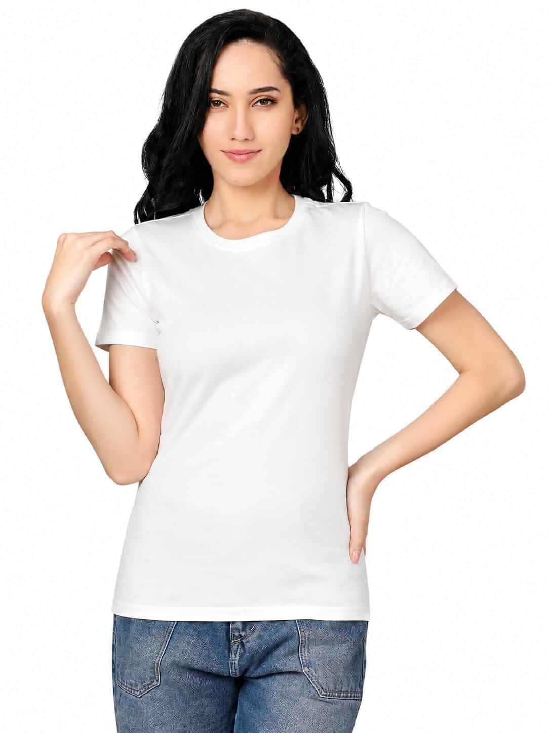 Women’s Premium 100% Ring-Spun Cotton T-Shirt – Classic Crew Neck Short Sleeve, Soft Breathable Regular Fit Tee Short Sleeve