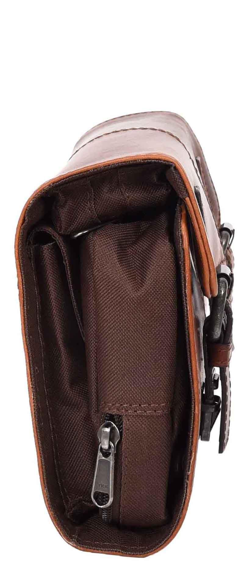 Neceser de piel para hombre, para colgar cosméticos, artículos de aseo y afeitado, bolsa de viaje, Brown, S, Bolsa de lavado
