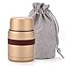 350ml Termosów Lunch Box Ze Stali Nierdzewnej Dwuosobowa Zupa Zupa Żywności Bento Box Container z torbą na studenta (Color : Gold metallic)