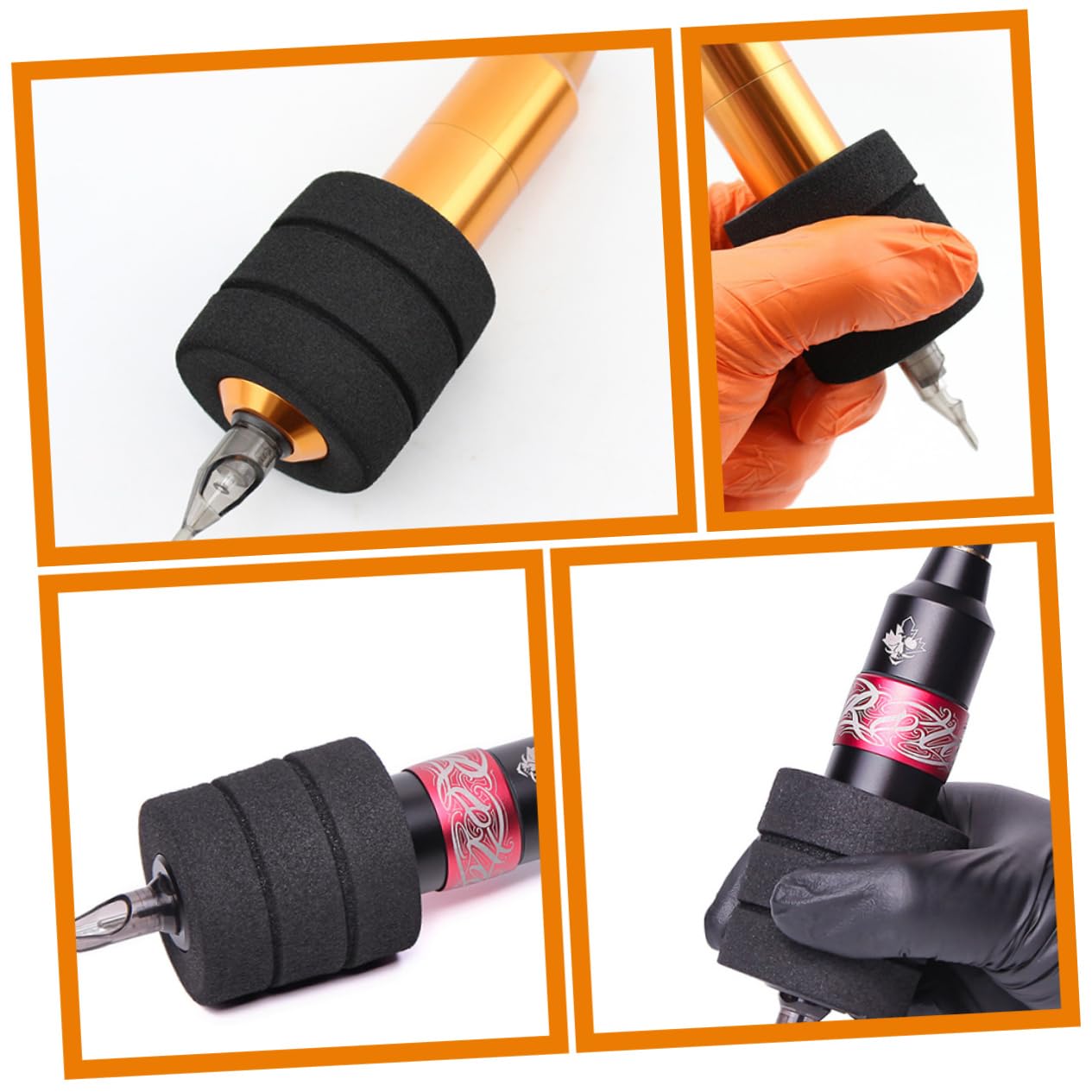 Beaupretty 5piezas Fundas De Esponja Para Mangos De Tatuajes Fundas Protectoras Para Tattoo Grip