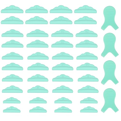 44 varillas de elevación de pestañas, herramientas de maquillaje de rizador de pestañas de silicona, 5 tamaños SMM1M2L, almohadillas reutilizables