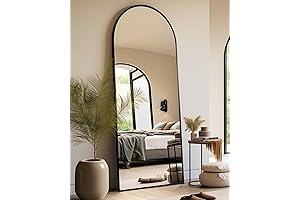 Black Arched Full Length Mirror for Living Room