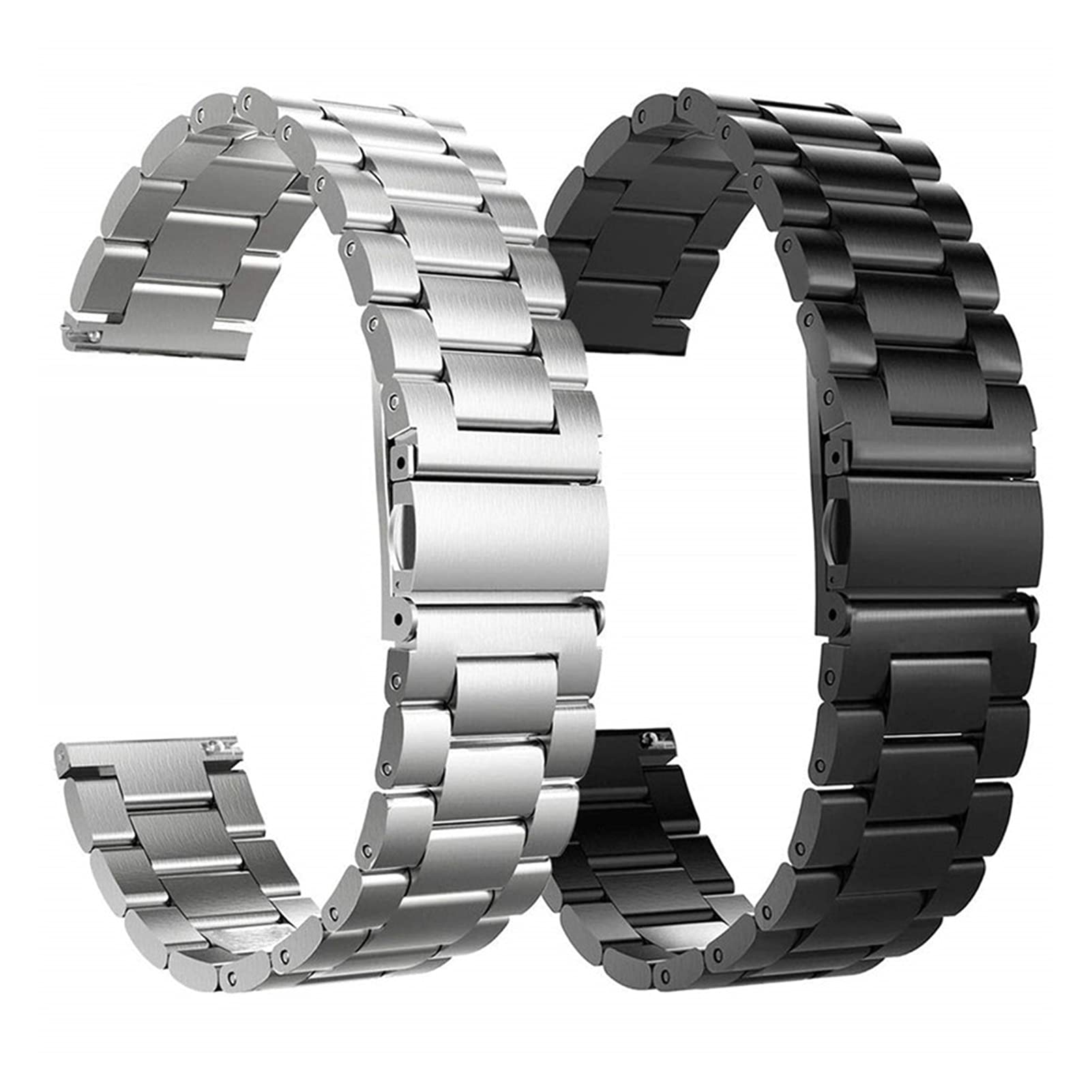 YGUK0J 2-częściowy pasek do zegarka z siatki i stali nierdzewnej o szerokości 20 mm, kompatybilny z Galaxy Watch 42 mm/Active 40 mm/Gear S2 Classic/Gear Sport