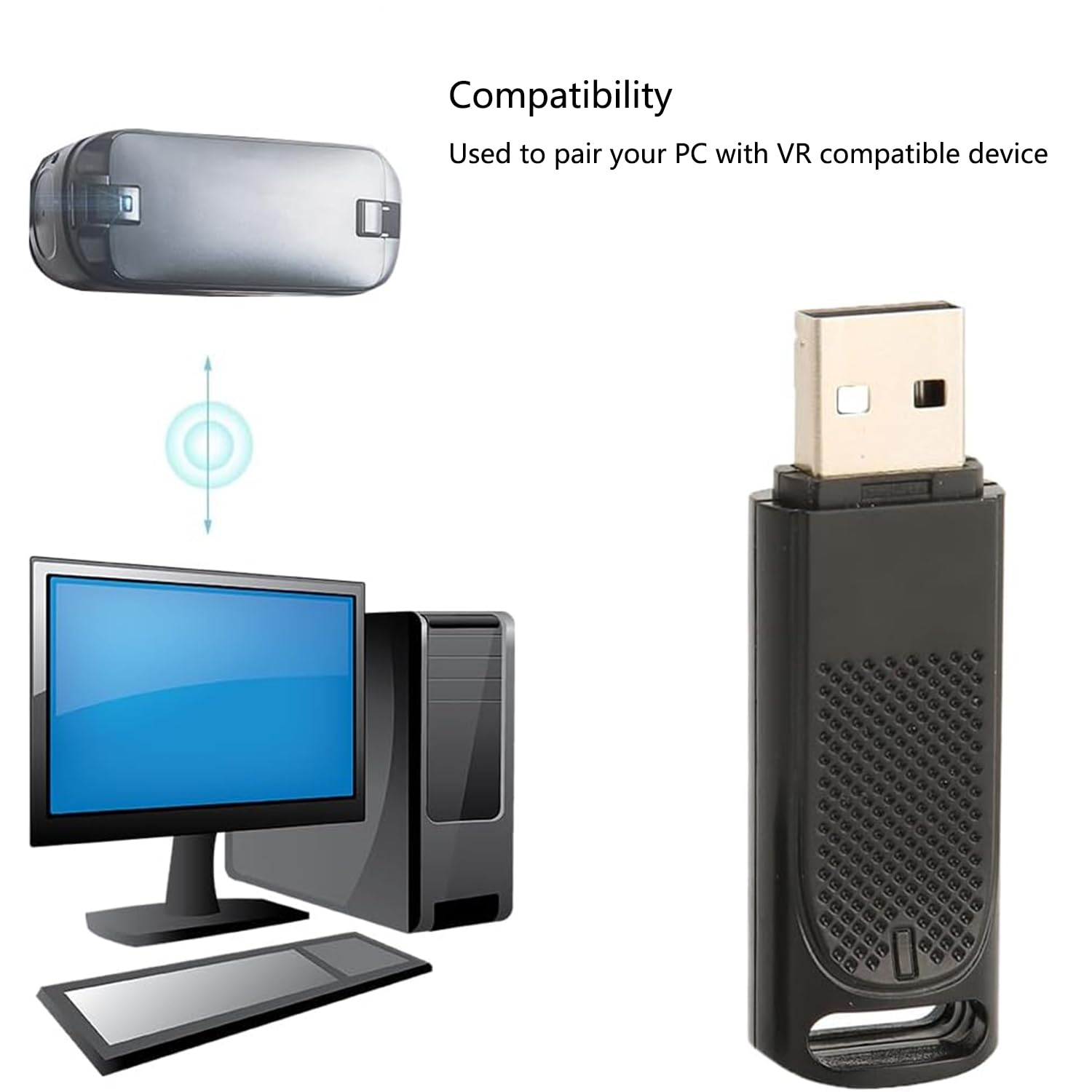 Récepteur sans fil VR amélioré SteamVR Games USB Dongle récepteur pour contrôleur d'index de valve Mini récepteur portable HTC Vive Tracker