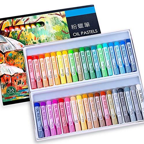 Oil Pastels Set,36 Assorted Colors Non Toxic Professional Round Painting Pastel Stick Art Supplies Drawing Graffiti Art Crayons For Kids, Artists, Beginners, Students, Adults Drawing (36 Colors) #TOP6