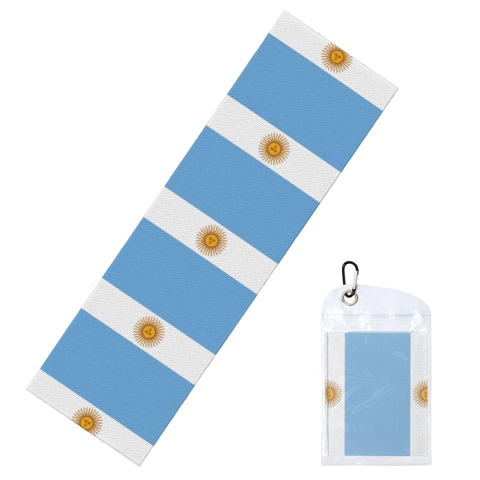 DUYIOKH Argentine flag Print Cooling Towel, Portable Towel for Gym Workout Golf Beach World Cup Sports Hot Weather