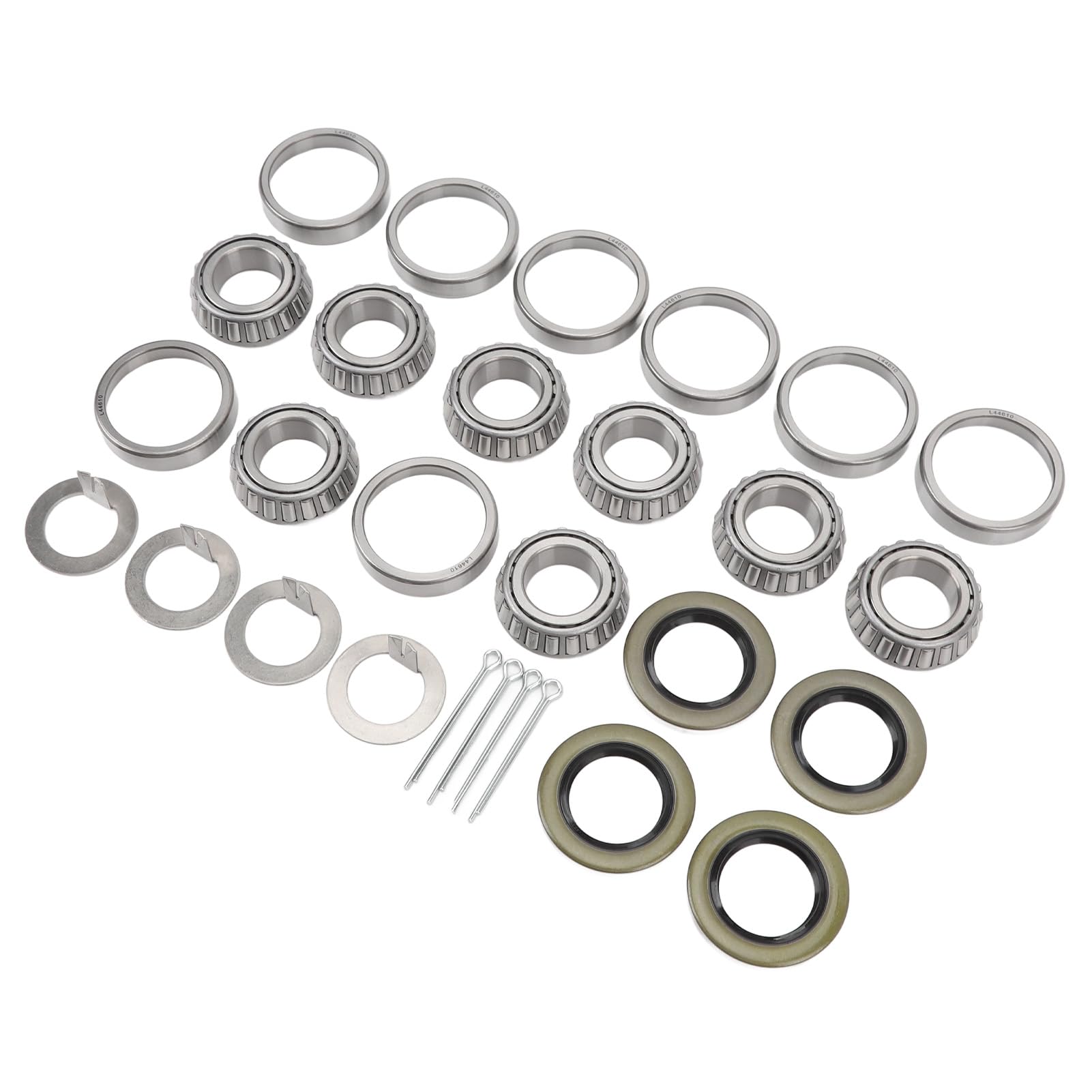 Trailer Wheel Bearing Kit - 4 Sets For 1in 2000-2200 Lb Axles With L44643 Bearings