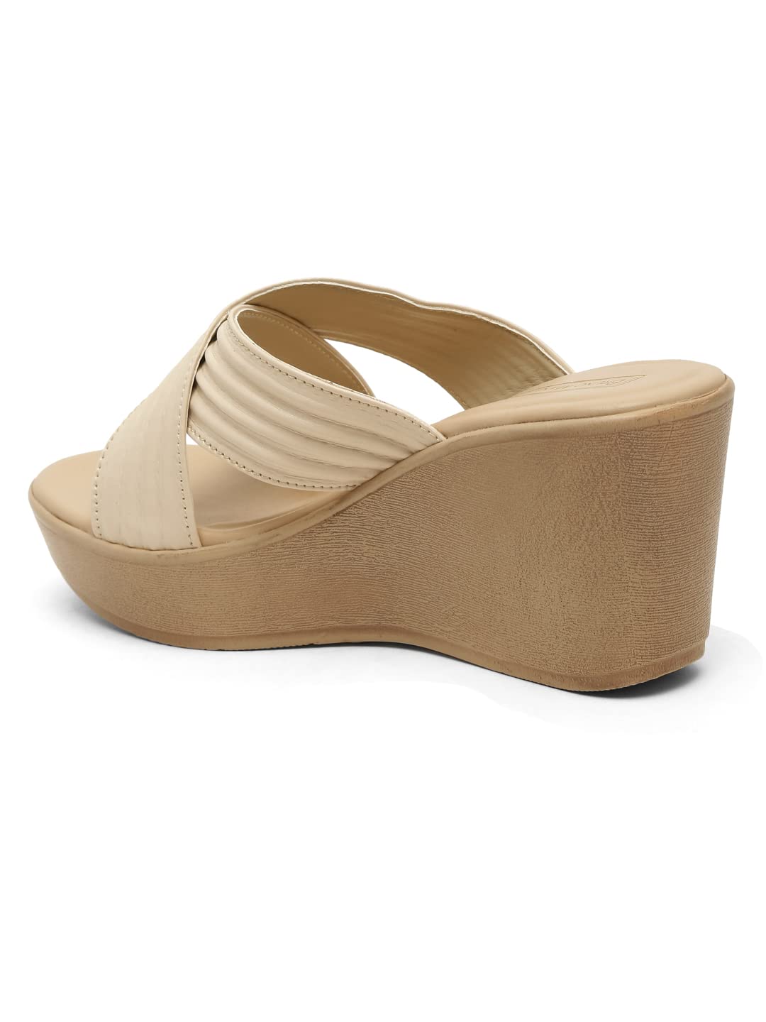 Bruno Manetti Womens Cream Slipon Back Open Round Toe Upper Cross Strap Comfort Wedges (B0BFJ9M849) Amazon Price History, Amazon Price Tracker