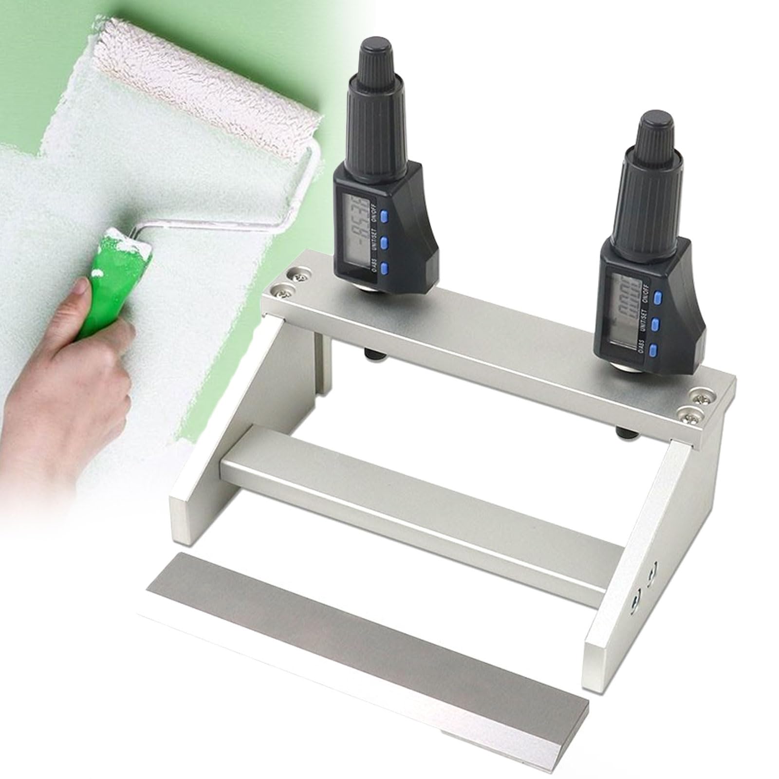 Aplicador de película húmeda ajustable con pantalla digital, micrómetro de 1 a 6000 μm, precisión de 1 μm, ancho de revestimiento de 100-300 mm para impresión y pintura