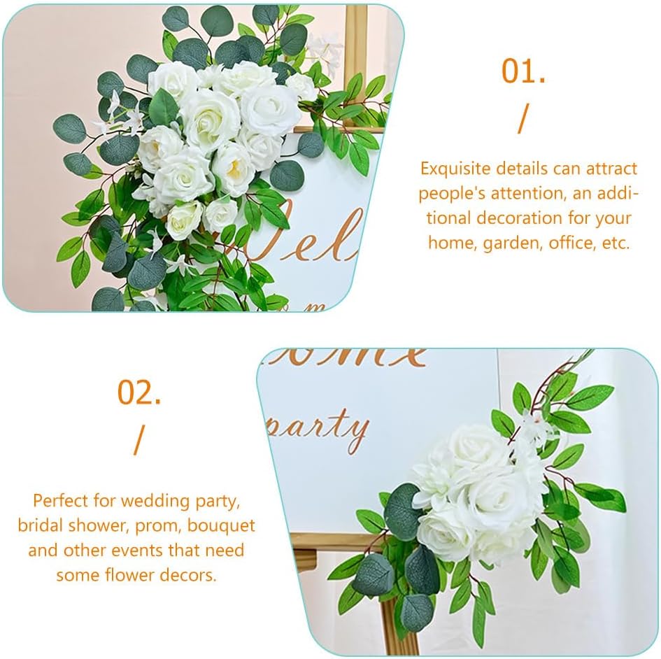 Abaodam 1 Set Wedding Artificial Flowers Wedding Arches Garland Decor Rose Garlands for Decoration Faux Flower Silk Floral Swags Arch Swag Fake Arched