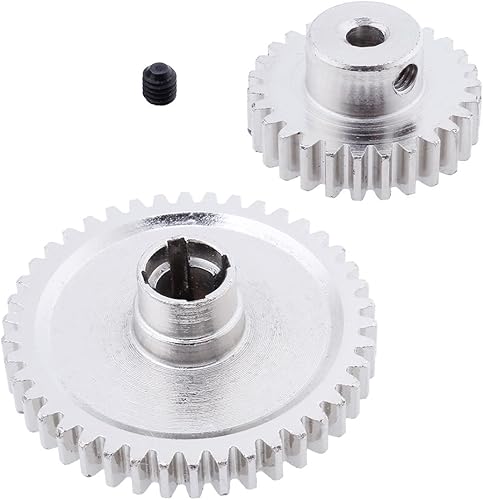 Miniatura 6 de HobbyPark Metal Diff diferencial engranaje principal 42T y piñón motor 27T Set para WLtoys A959-B A969-B A979-B K929-B escala 1/18 RC piezas de