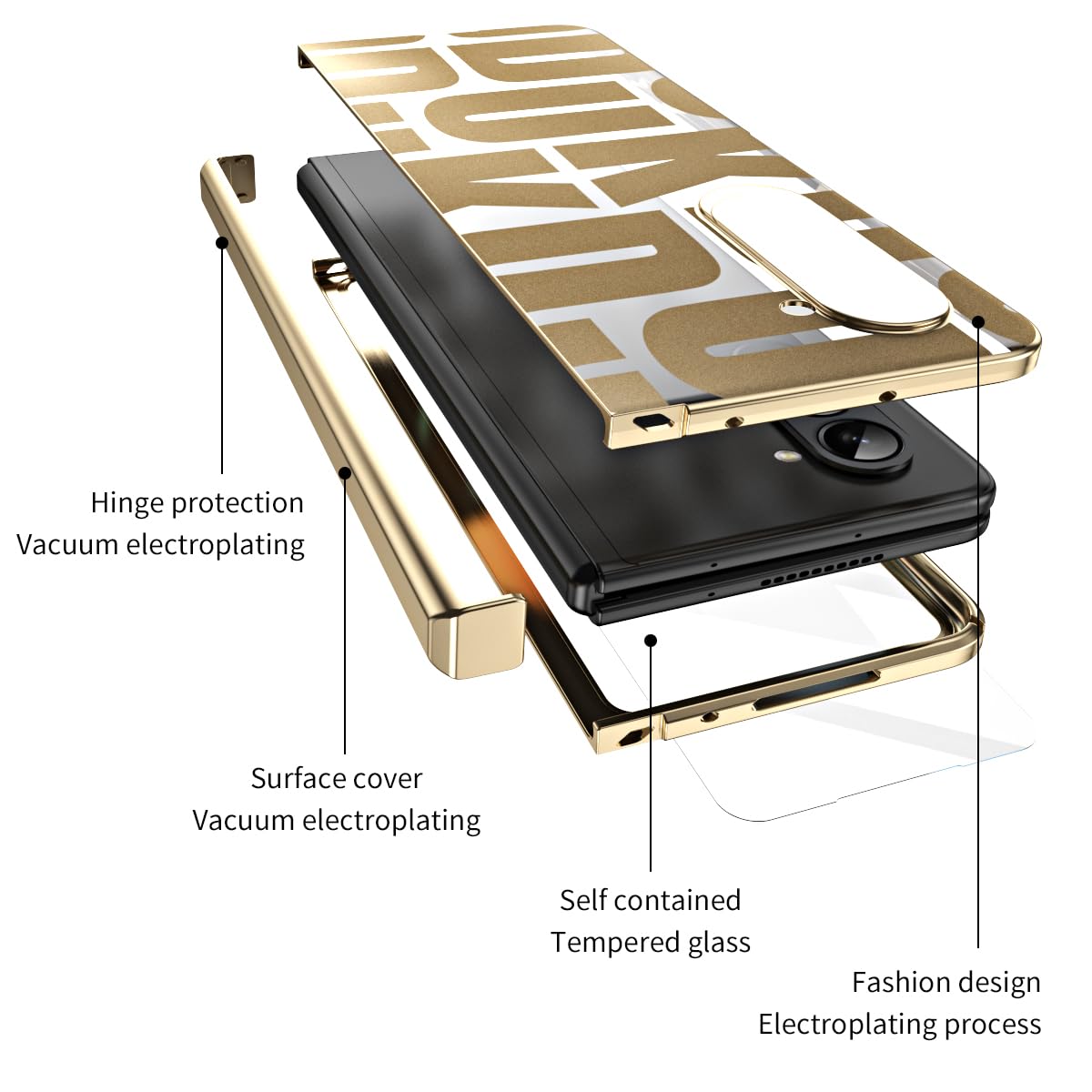 ケース Galaxy Z Fold5/W24,強化ガラス膜 ヒンジ レンズカバー Amazon.co.jp: Galaxy Z Fold5/W24ケース 強化ガラス保護