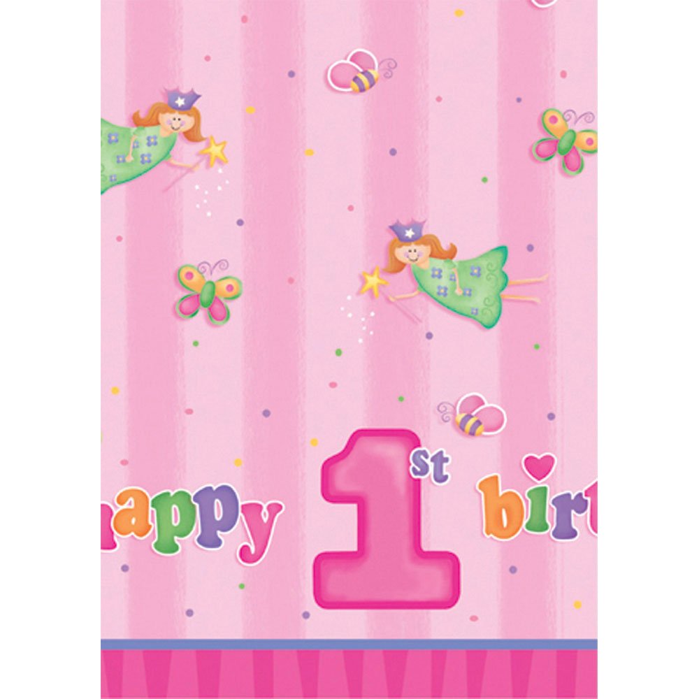 Plastic Table Cover, Fun at One Happy First Birthday Girl