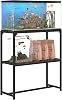 Mondazie 30 Gallon Aquarium Stand Upgraded Height Aquarium Stand Table with 2 Storage Shelves Metal Reptile Bleeder Chameleon Terrarium Stand Rack for Home Office 30L x 12W x 32H 660 lb Capacity