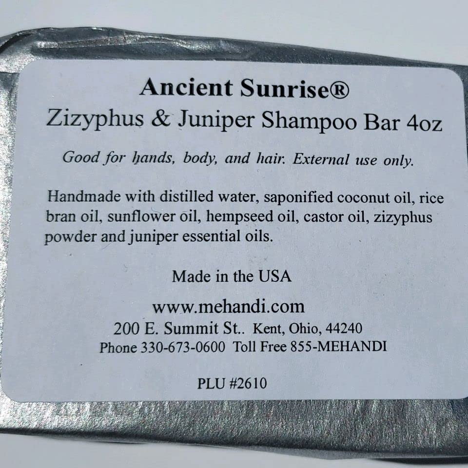 Ancient Sunrise Zizyphus and Juniper shampoo bar- natural shampoo bar for oily hair