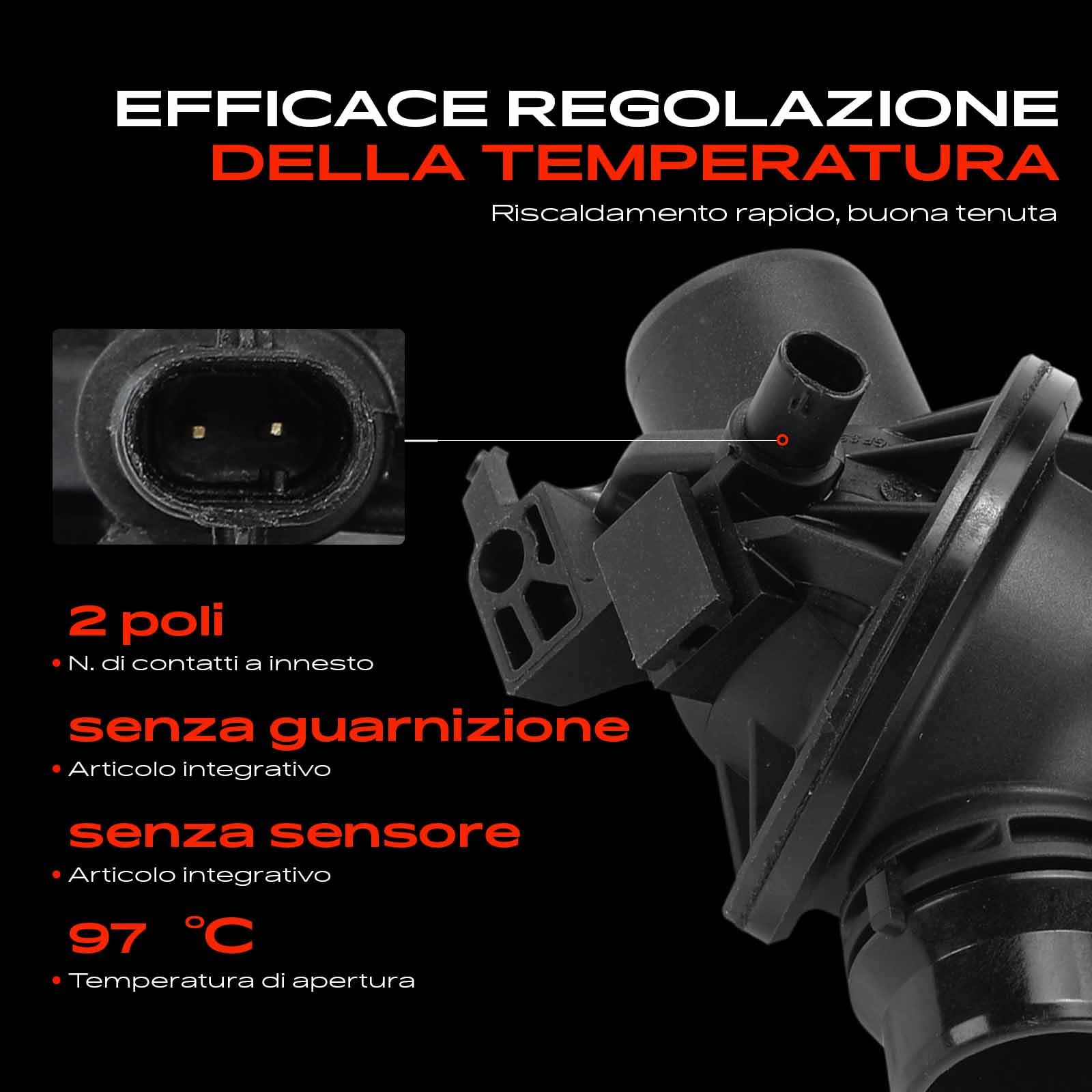 Frankberg Termostato Liquido di raffreddamento Regolatore del liquido di | Compatibile con: Serie 5 F10, Serie 7 F01 F02 F03 F04, Serie 5 Touring F11